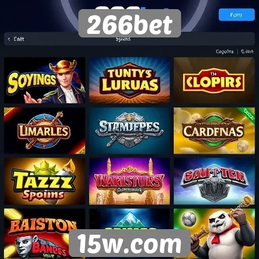 Variedade de jogos disponíveis no 266bet